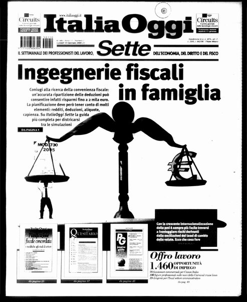 Italia oggi : quotidiano di economia finanza e politica